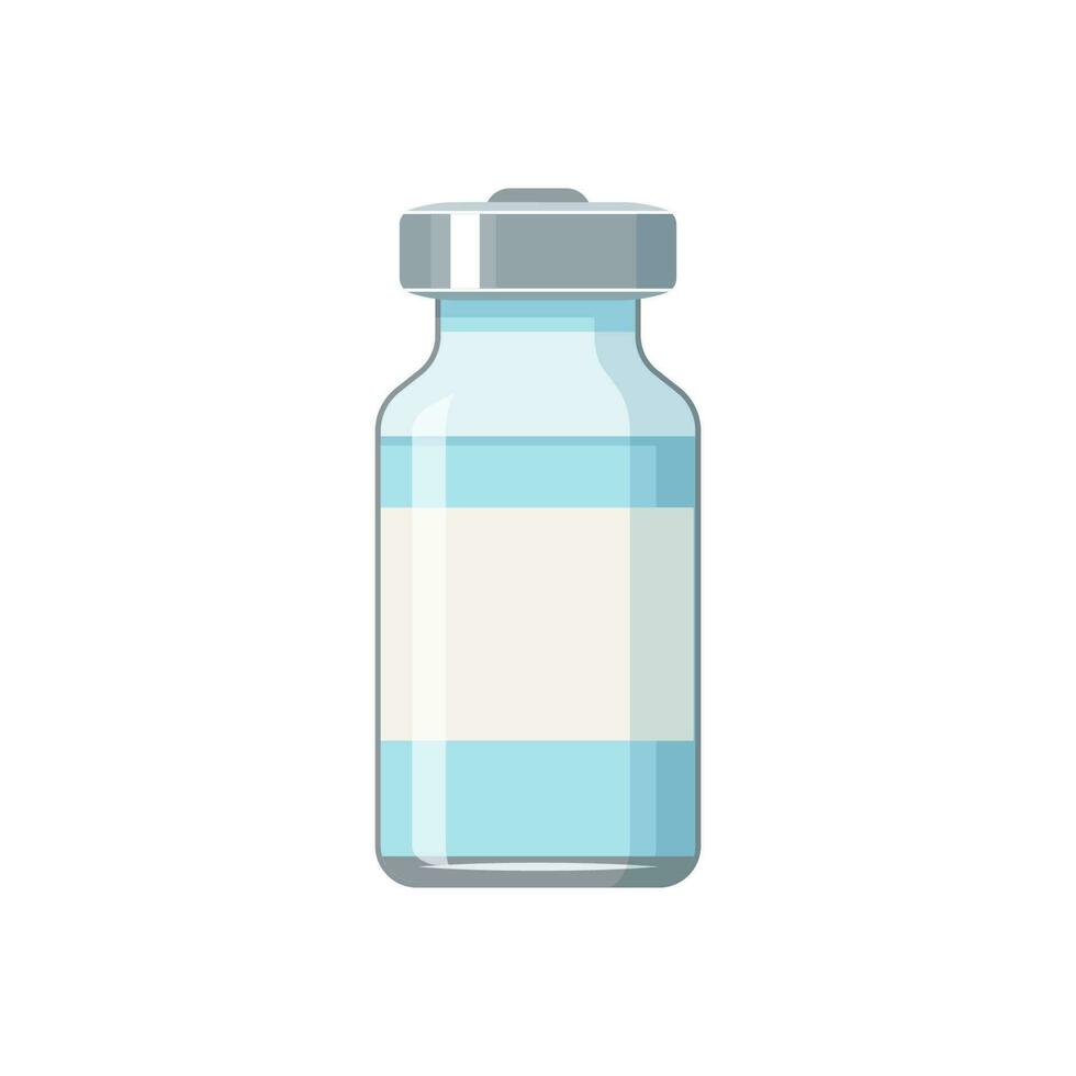 Transparent glass ampule for vaccine injections vector