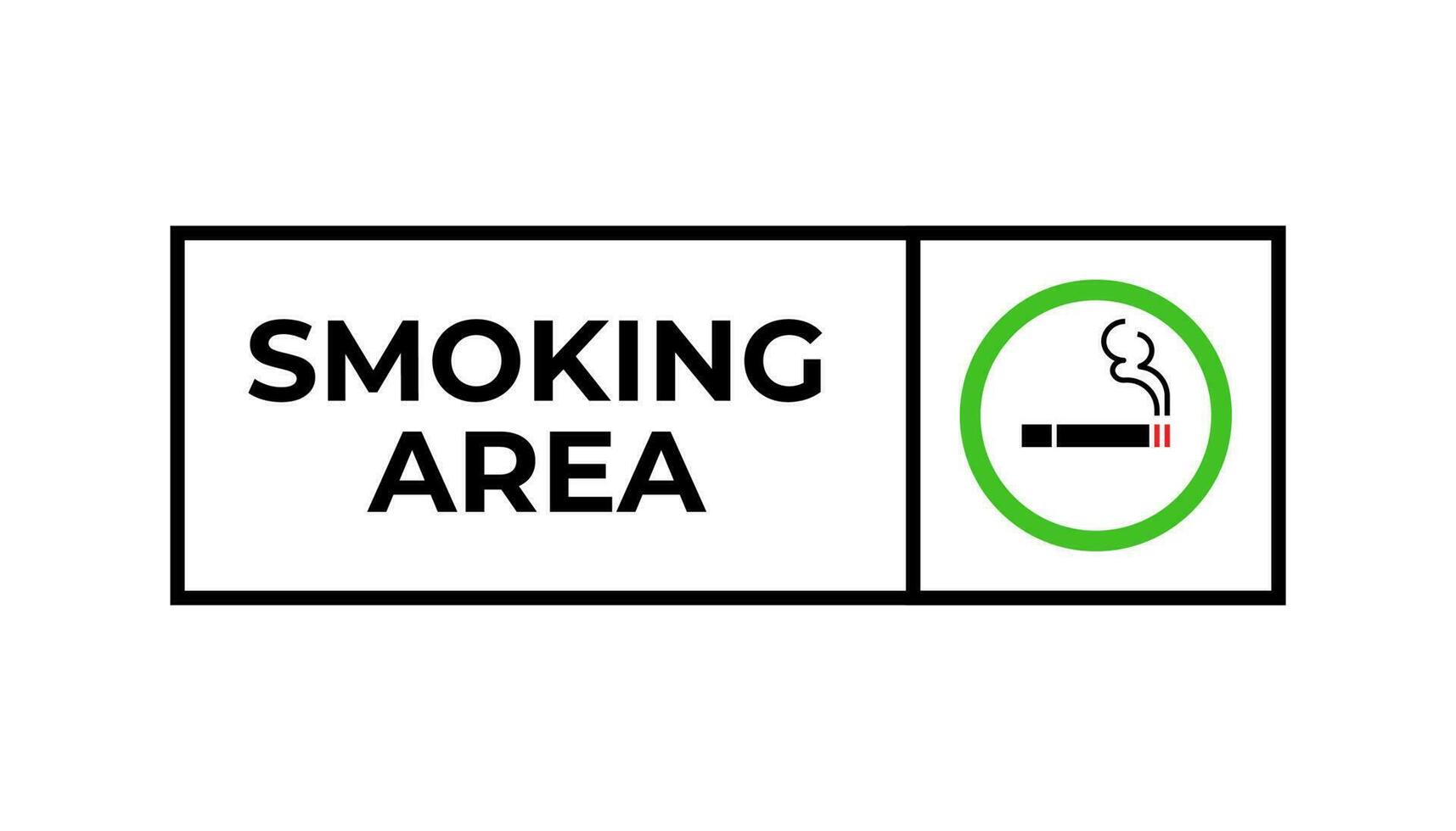 Smoking area sign. Smoking area label. vector