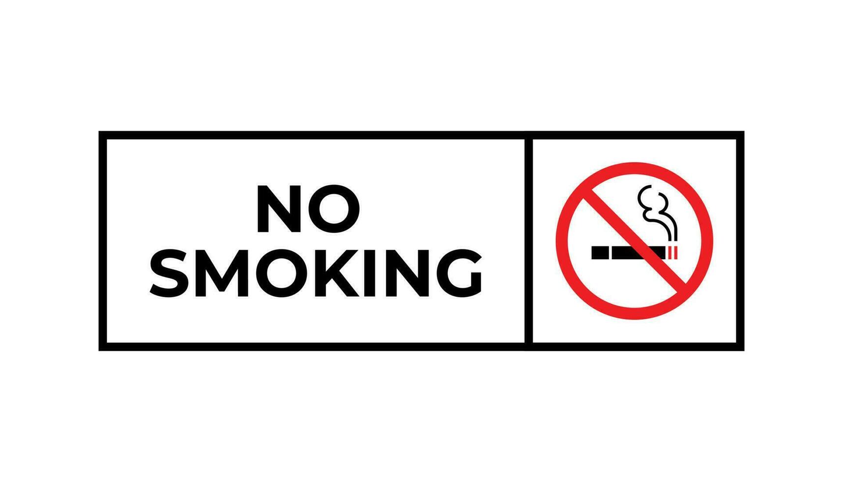 No de fumar zona signo. No de fumar vector signo.