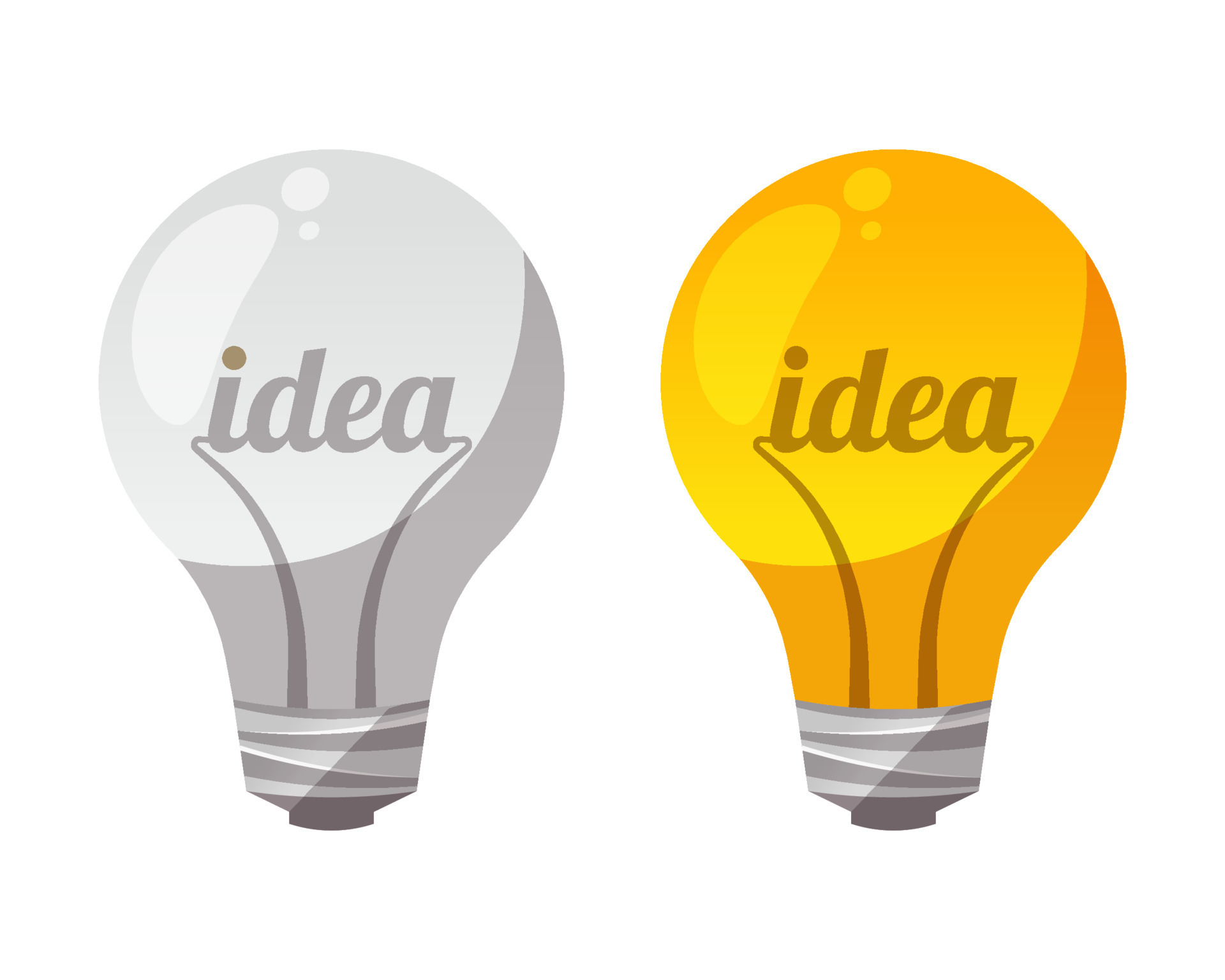 light bulb illustration with word idea 24086349 Vector Art at Vecteezy