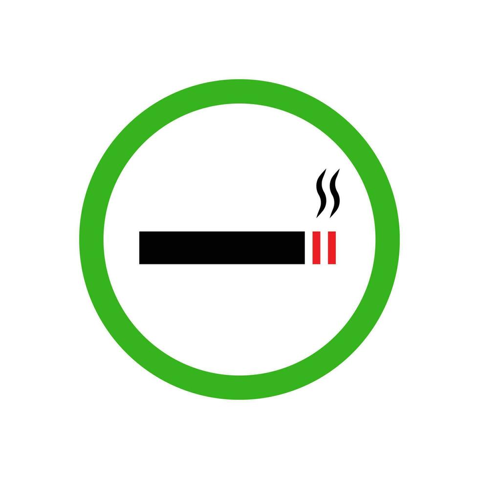 smoking area sign vector