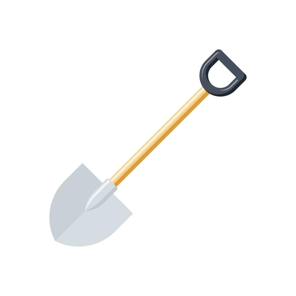 shovel vector isolated on white background