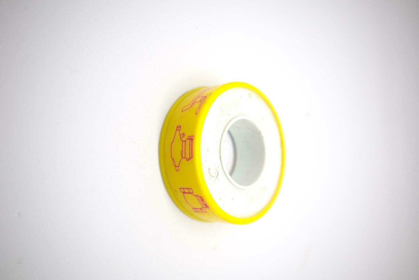 Yellow Seal tape isolated white background photo