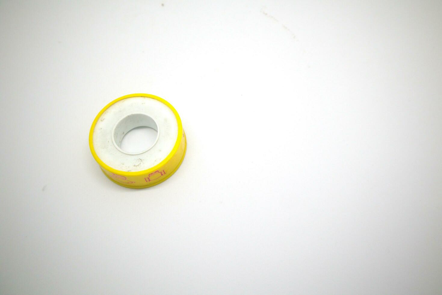 Yellow Seal tape isolated white background photo