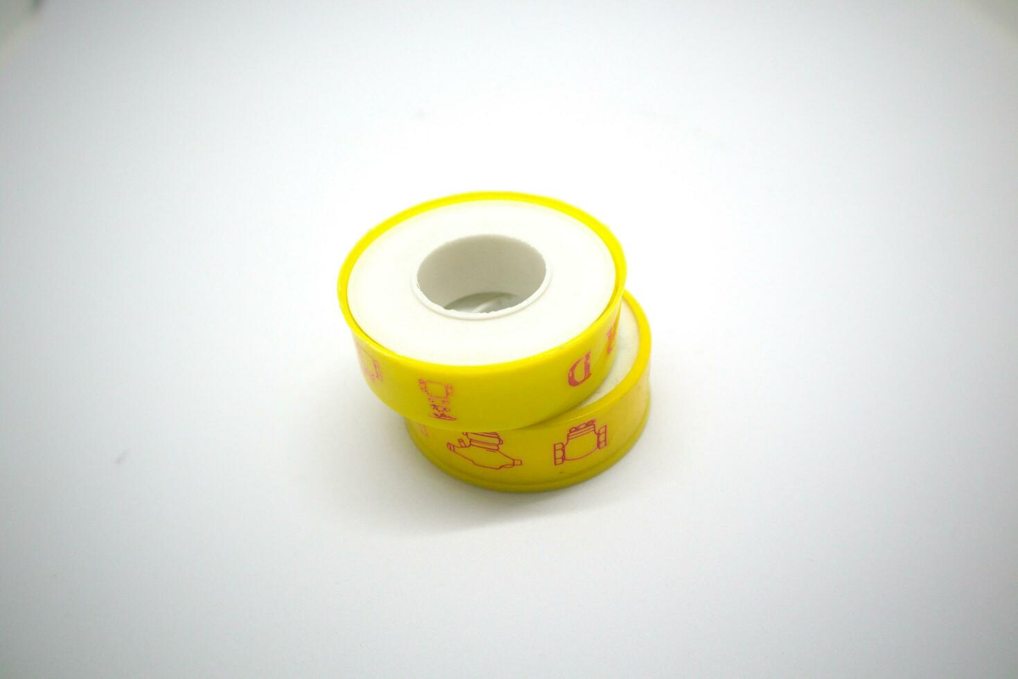 Yellow Seal tape isolated white background photo