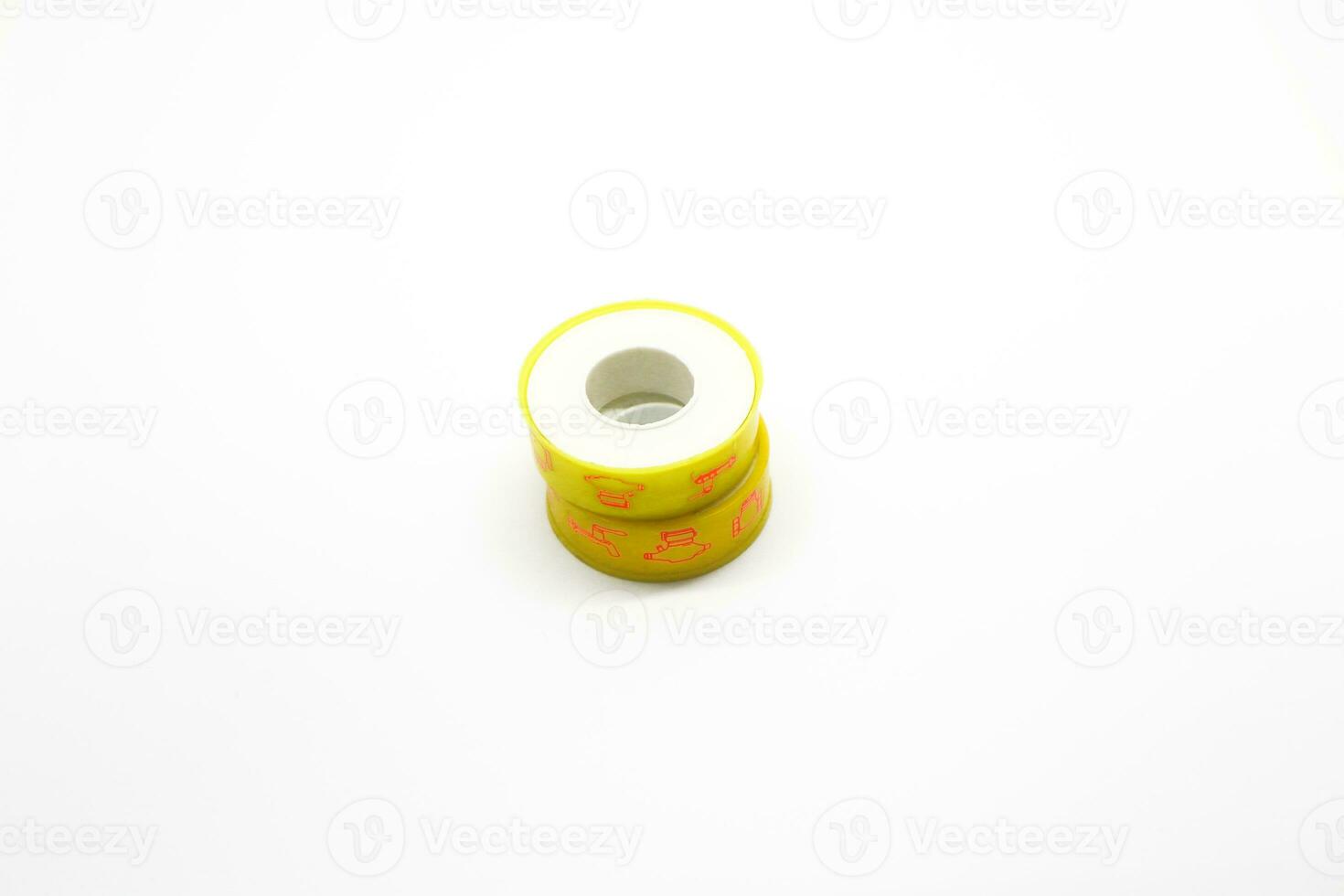 Yellow Seal tape isolated white background photo