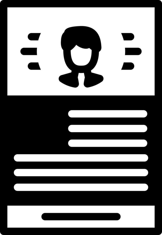 solid icon for resume vector