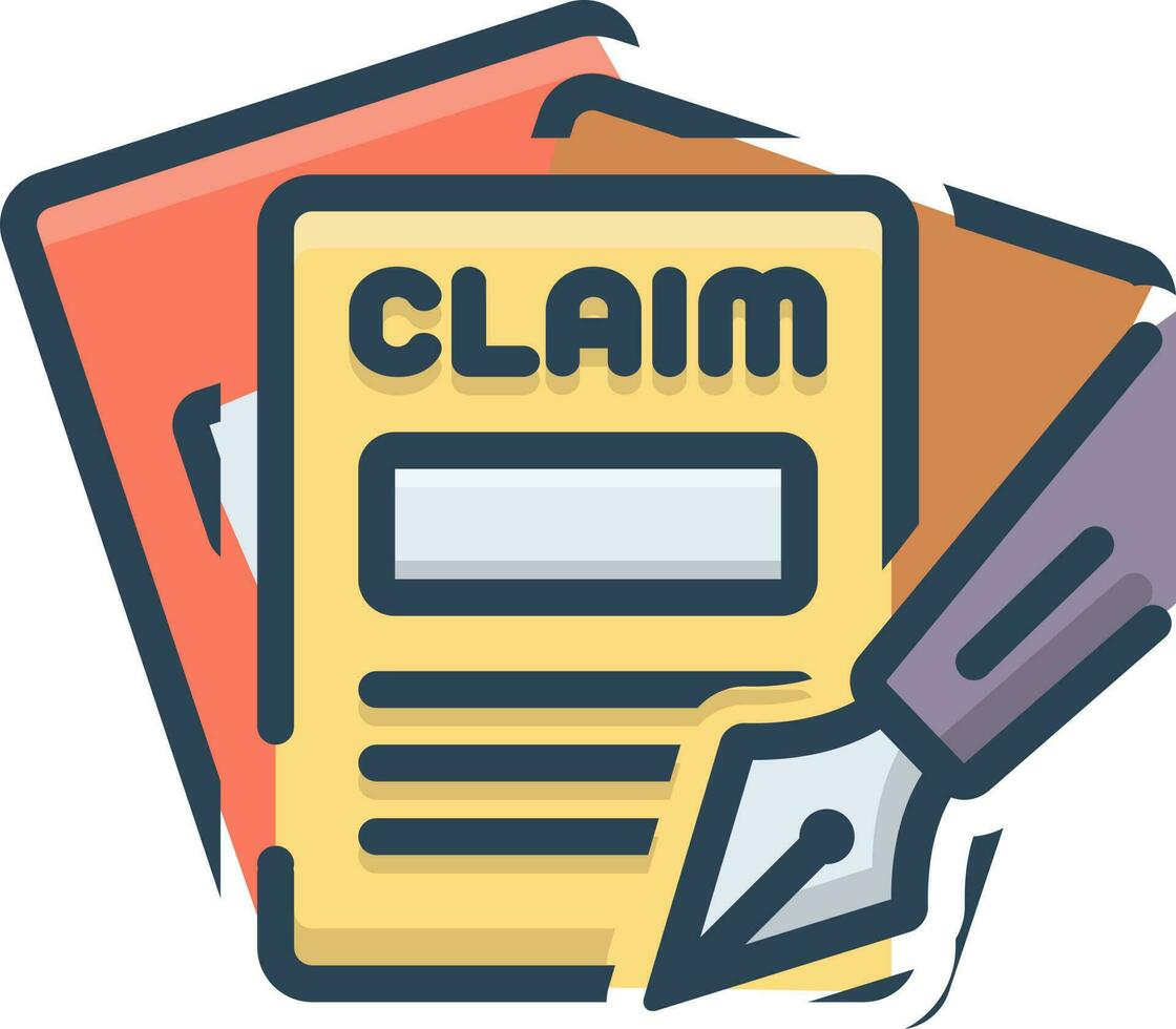 color icon for claims 24086795 Vector Art at Vecteezy