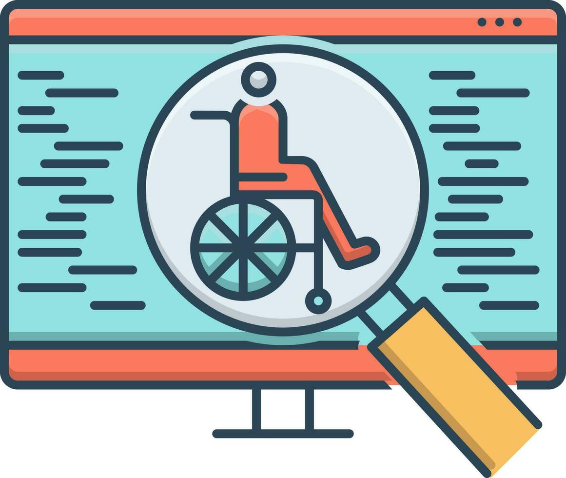 color icon for accessibility vector