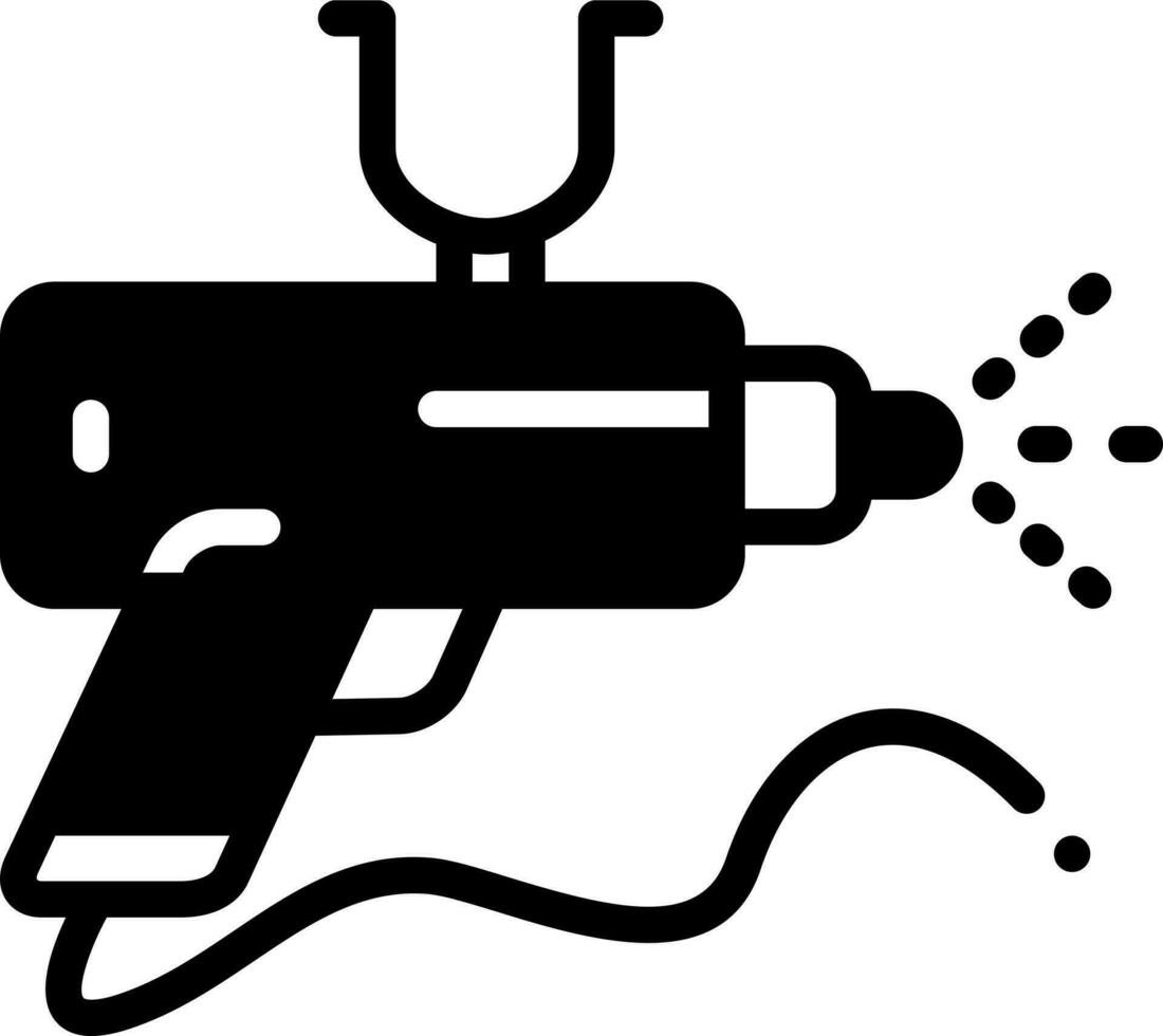 solid icon for spray gun vector