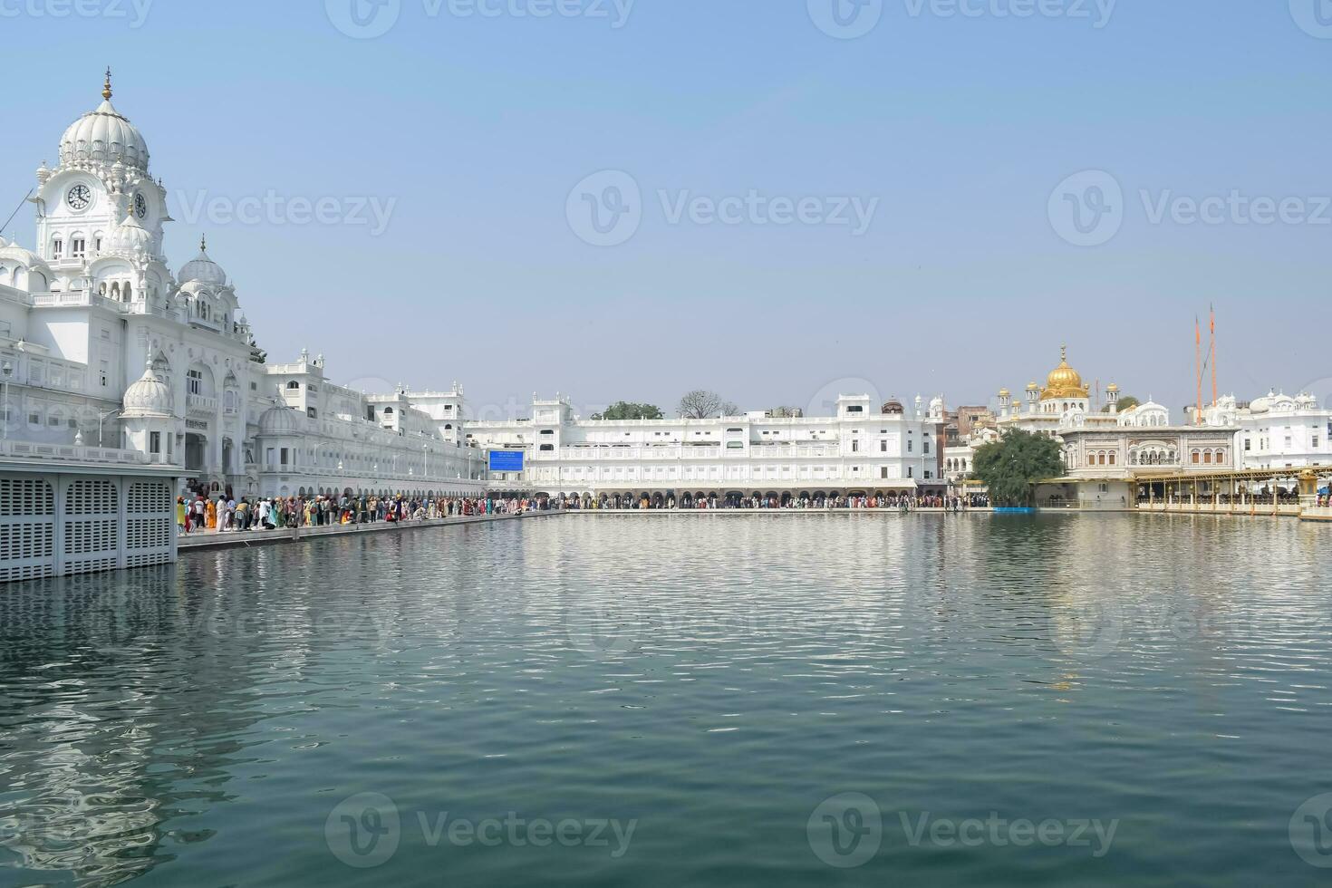 View of details of architecture inside Golden Temple - Harmandir Sahib in Amritsar, Punjab, India, Famous indian sikh landmark, Golden Temple, the main sanctuary of Sikhs in Amritsar, India photo