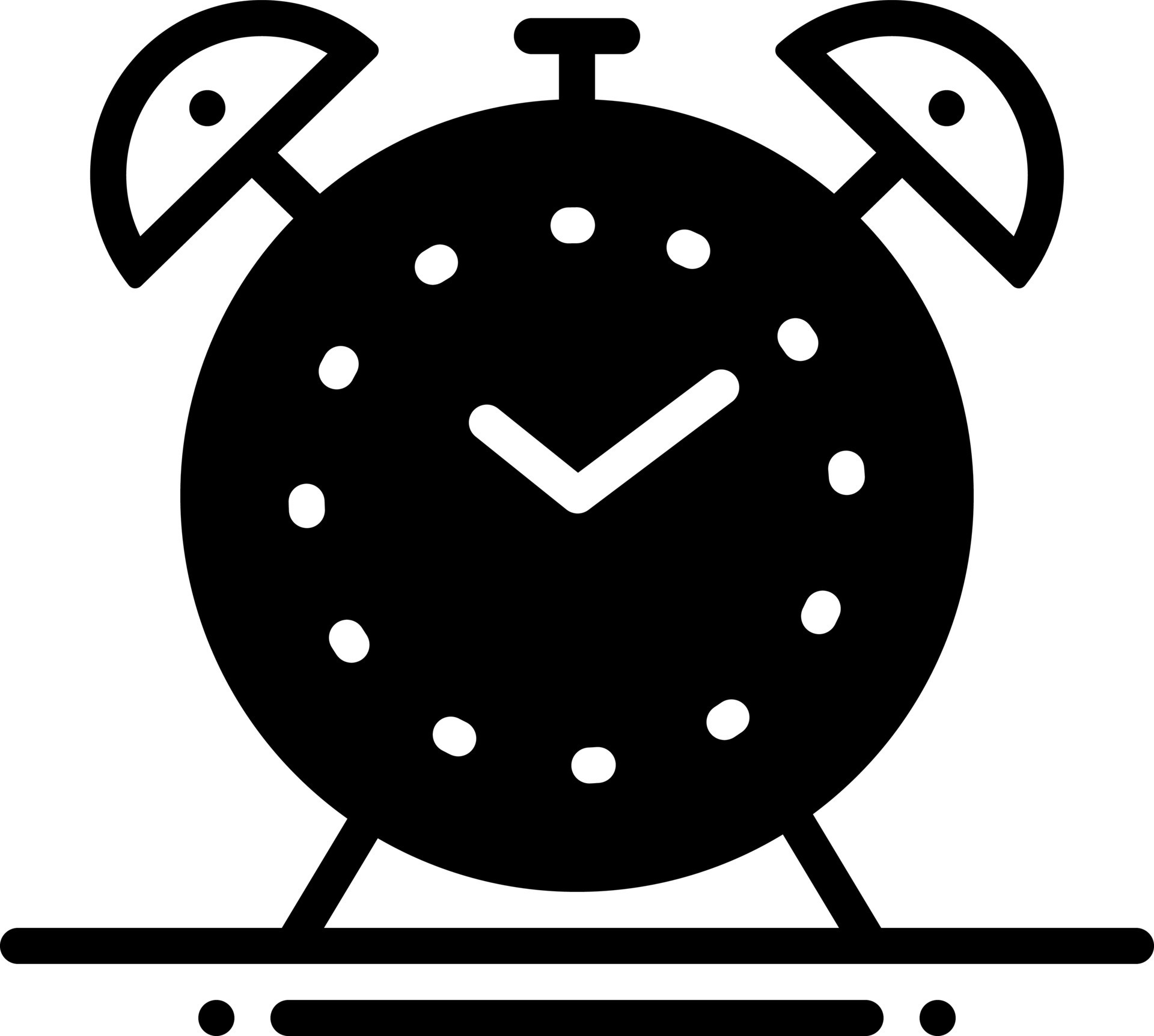 solid icon for alarm clock 24087079 Vector Art at Vecteezy