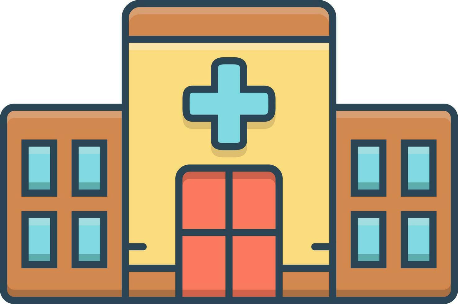 color icon for clinic vector