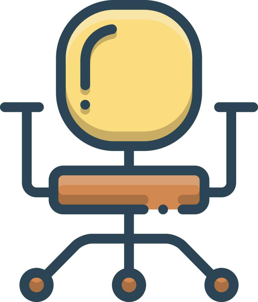 color icon for business chair vector