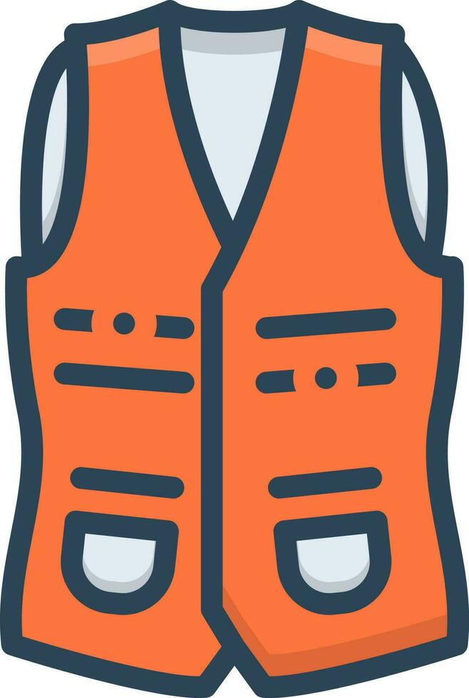 color icon for vest vector