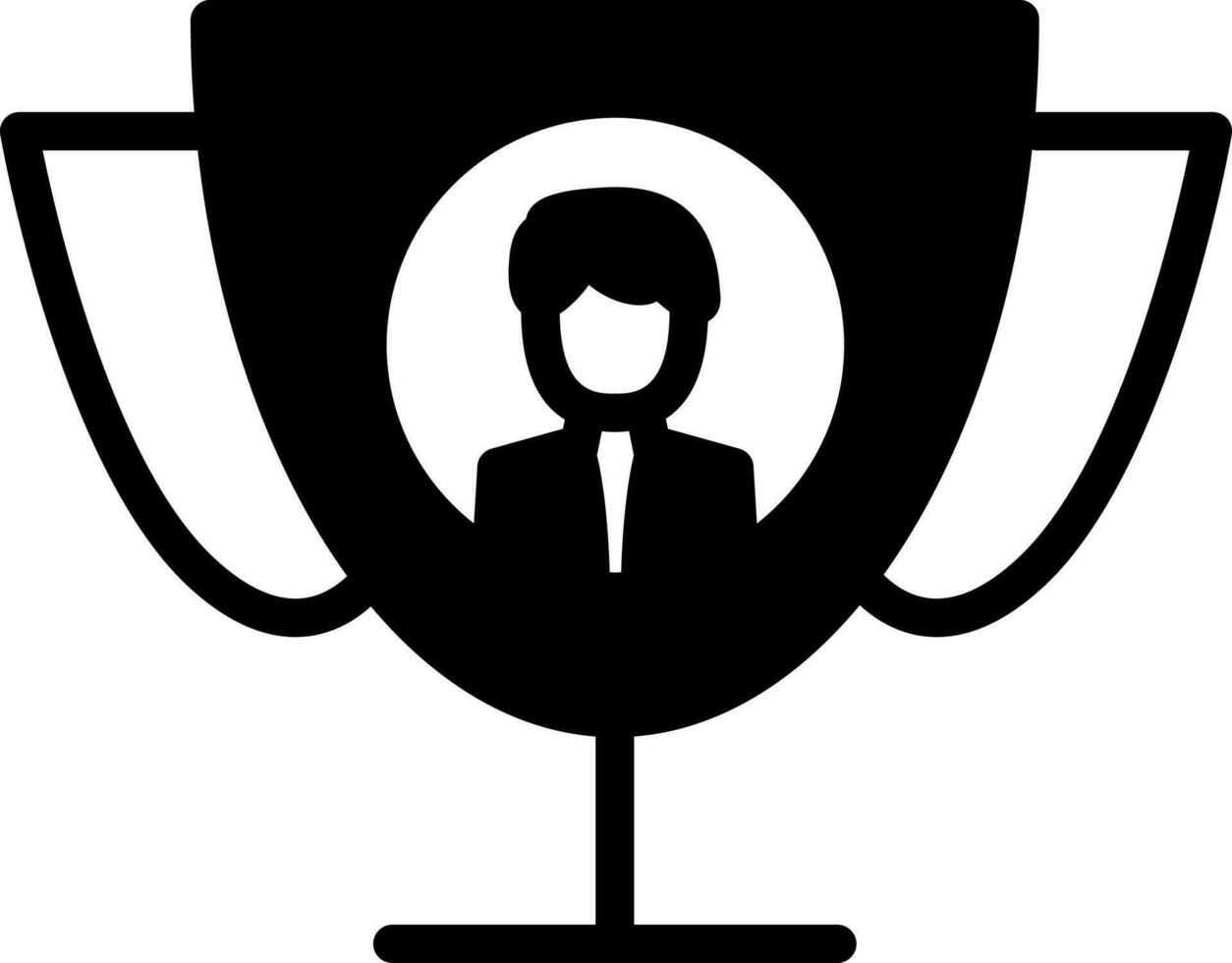 solid icon for best proposal vector