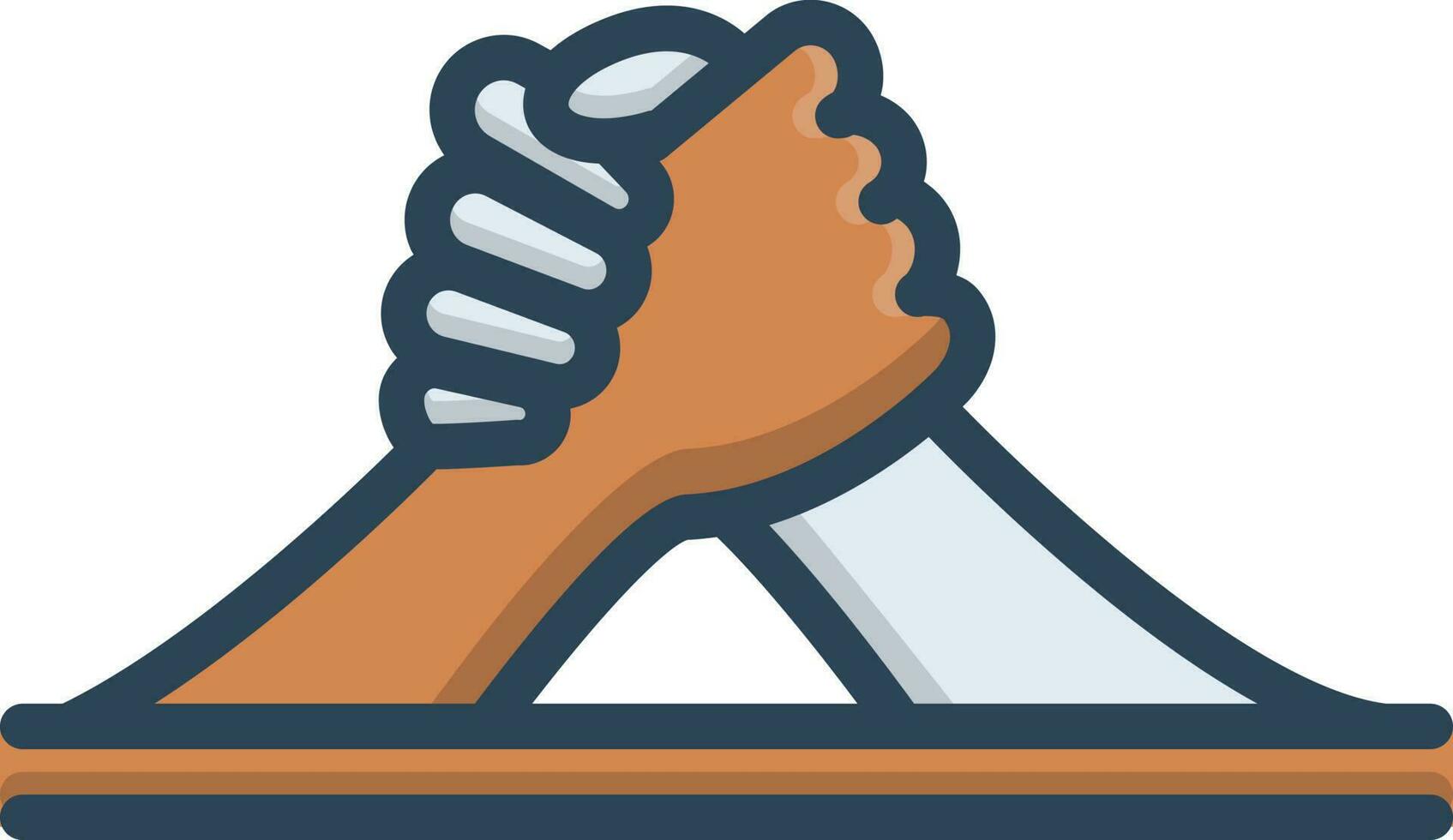 color icon for arm wrestling vector