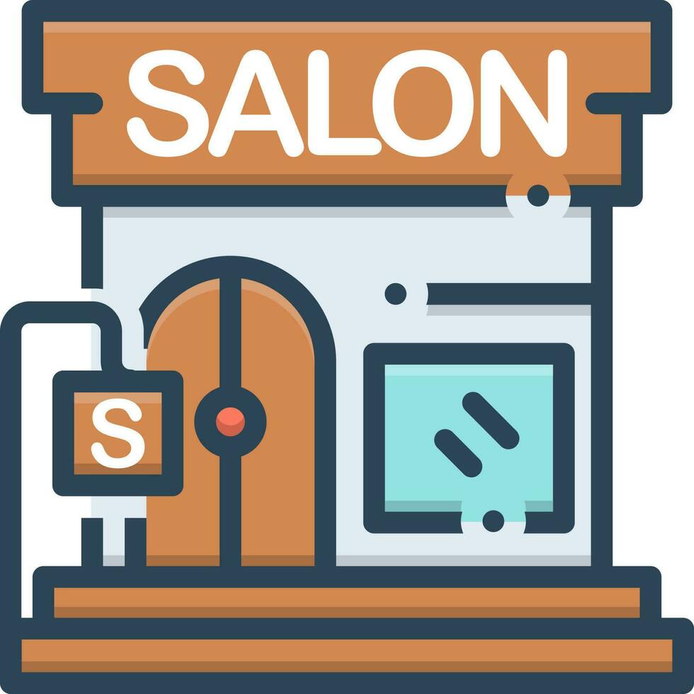 color icon for beauty salon vector