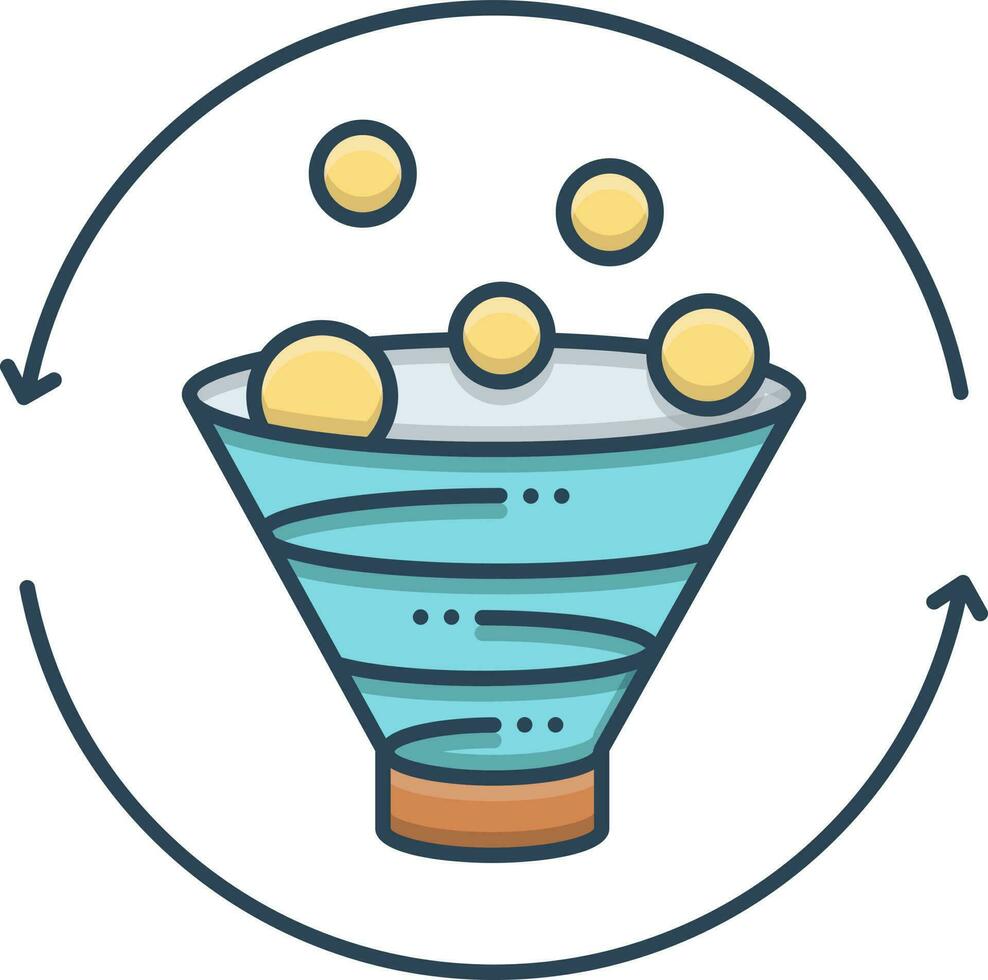color icon for conversion marketing vector