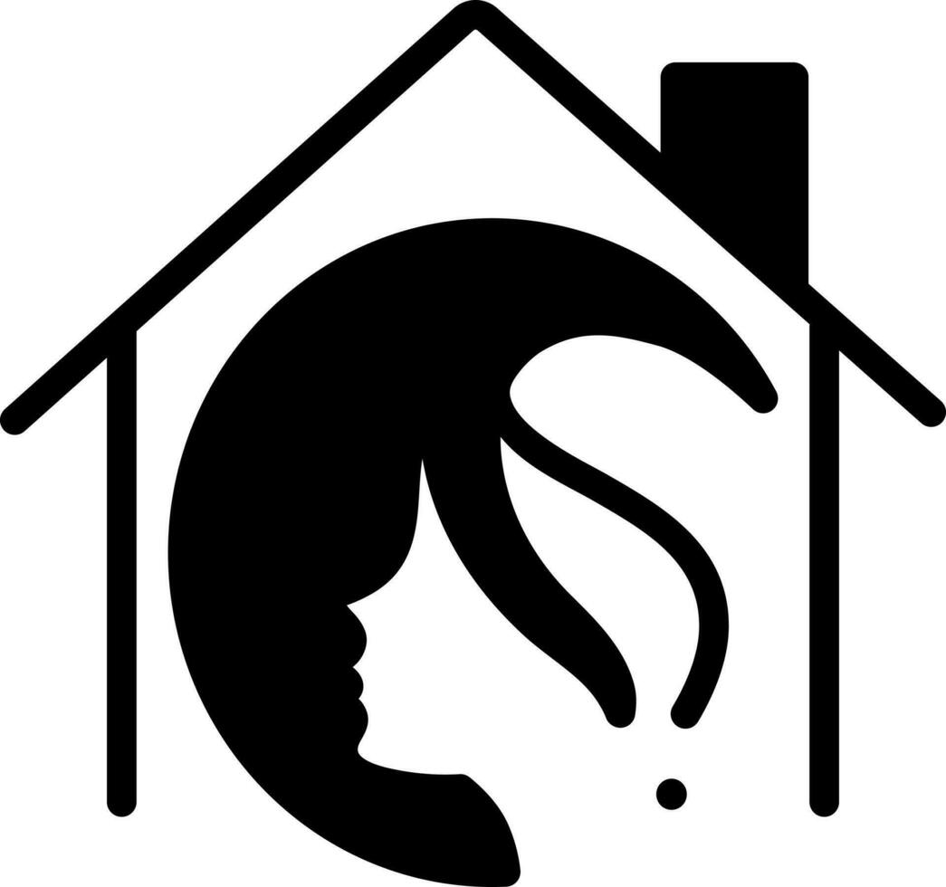 solid icon for salon at home vector