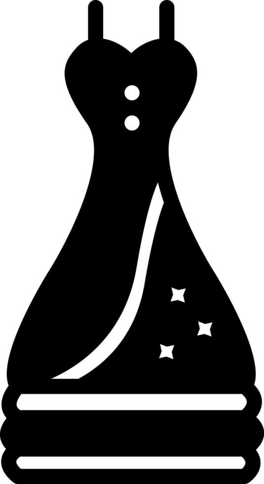 solid icon for dress vector