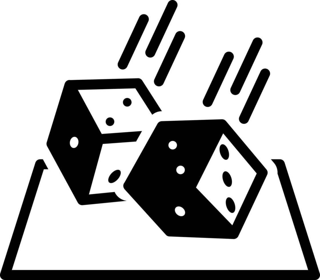 solid icon for dice vector