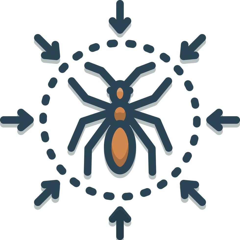 color icon for pest control vector