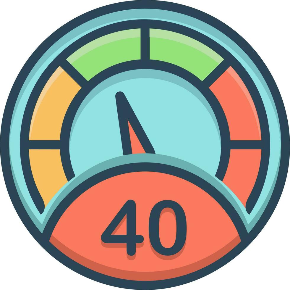 color icon for meter vector