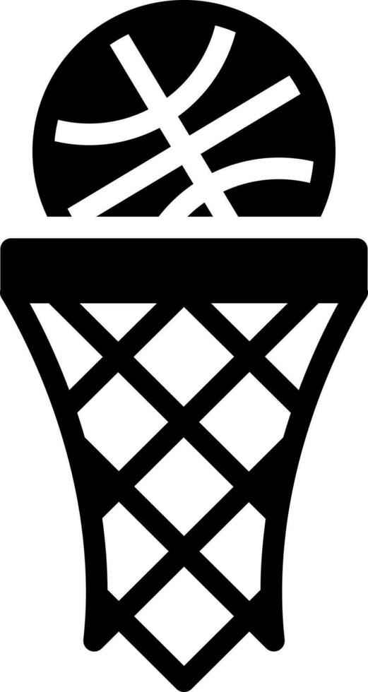 solid icon for basketball vector