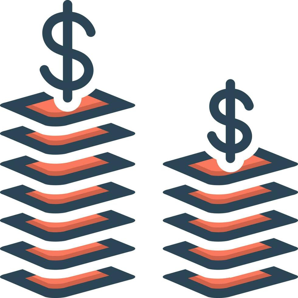 color icon for acquisitions vector