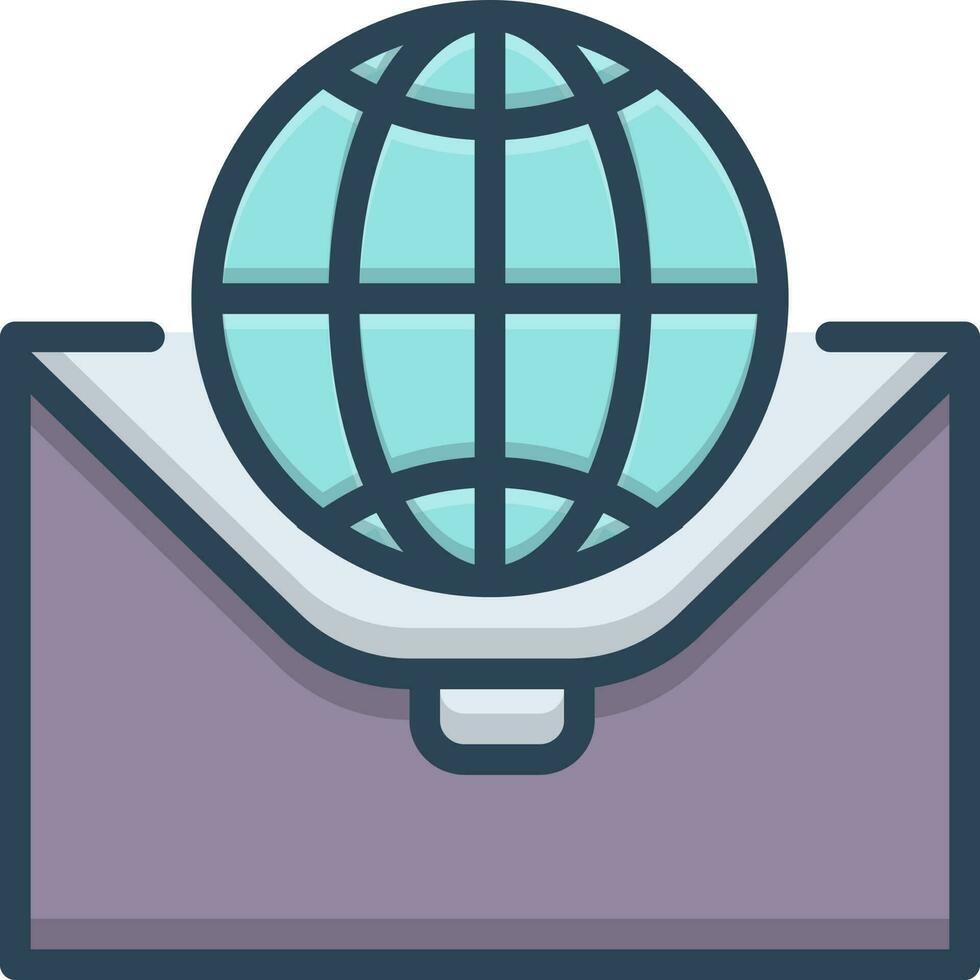 color icon for international business vector