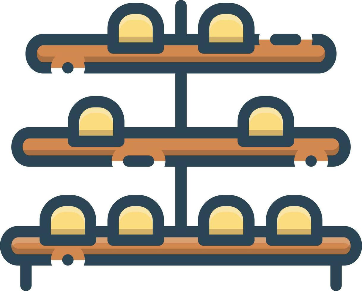 color icon for shoe rack vector