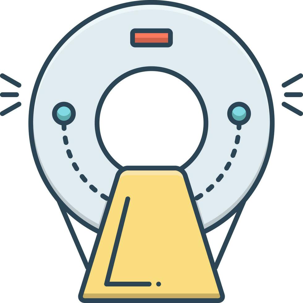 color icon for ct scan vector