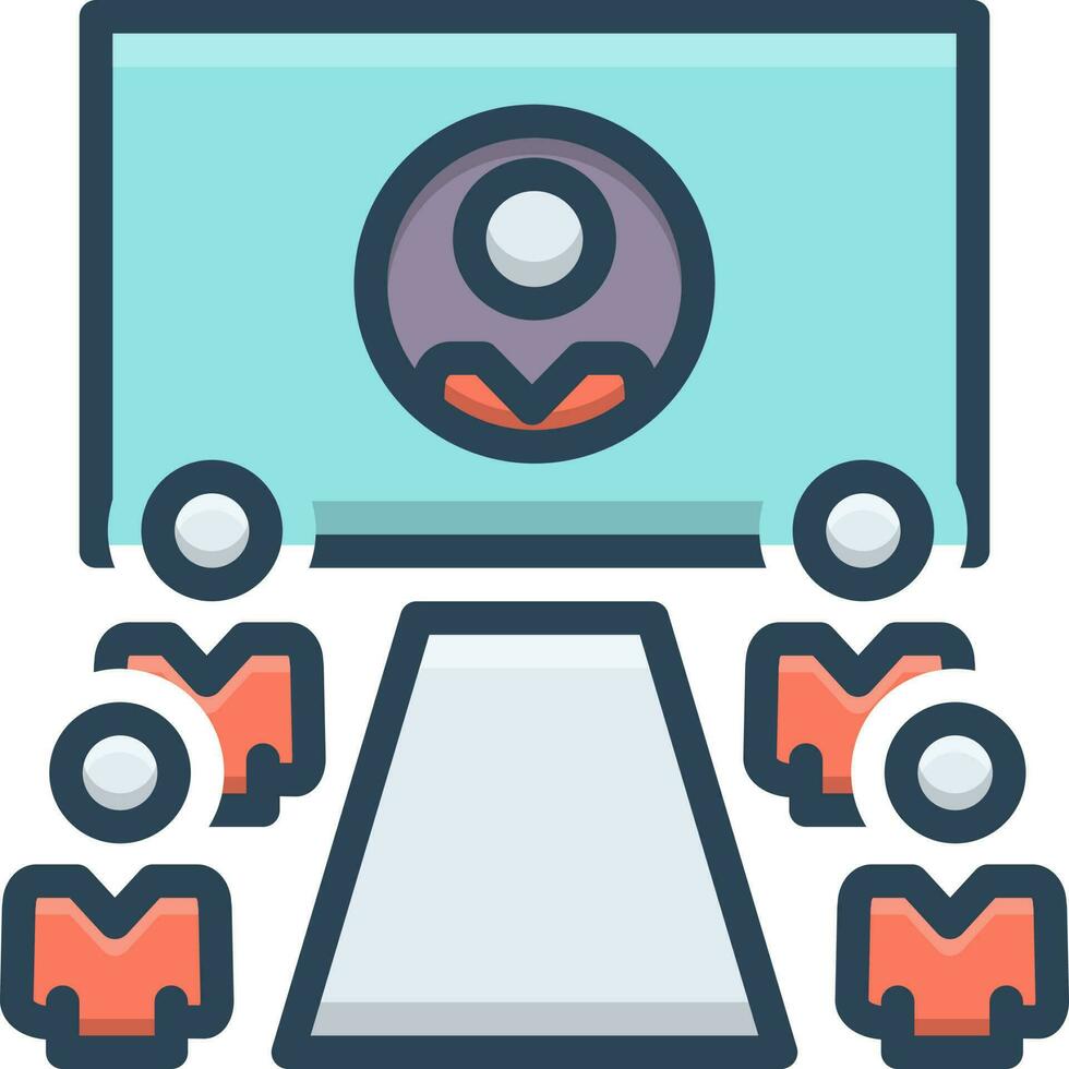 color icon for meetting vector