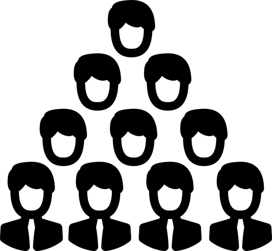 solid icon for team building vector