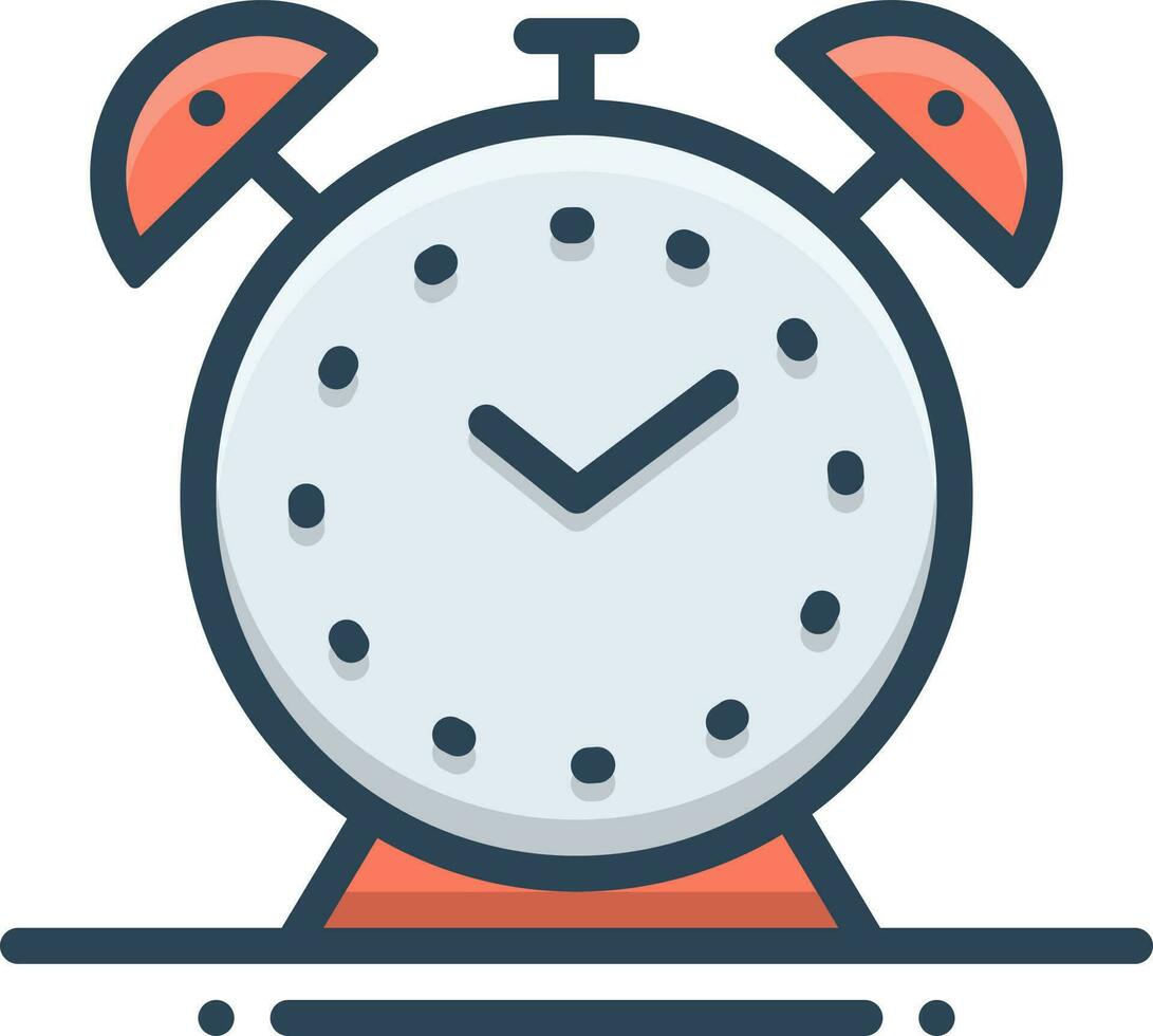 color icono para alarma reloj vector