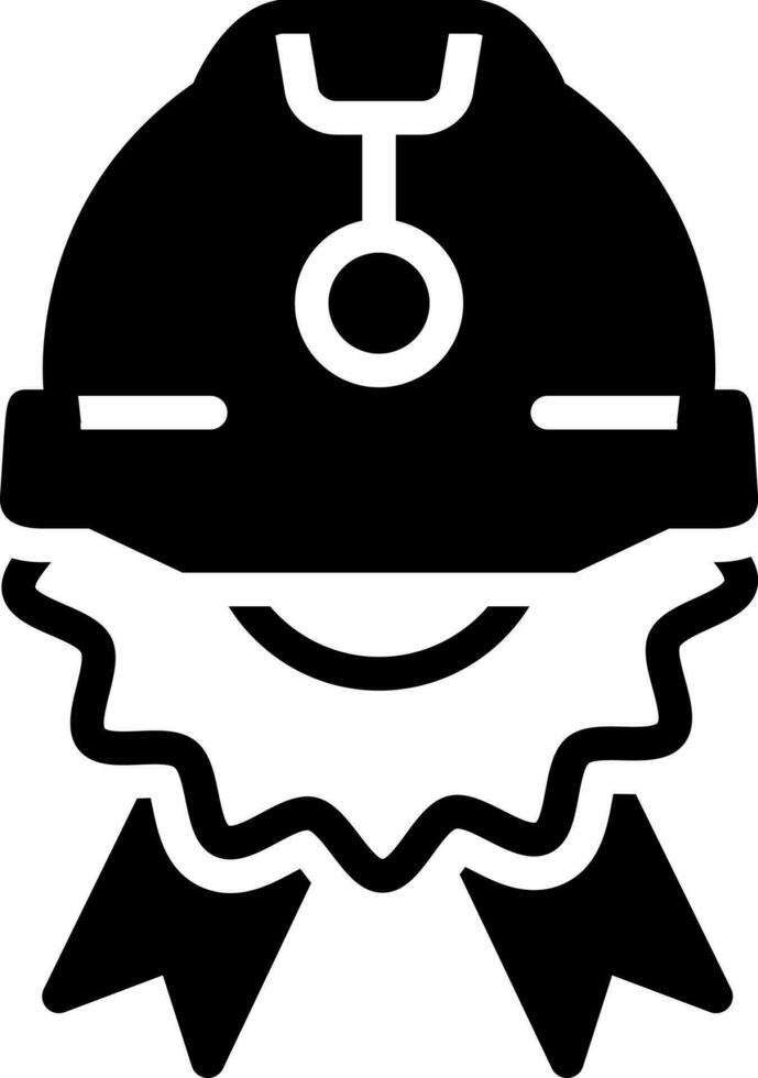solid icon for construction badge vector