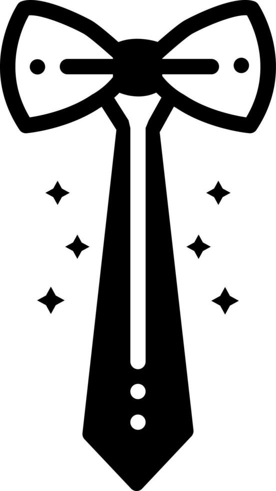 solid icon for tie vector