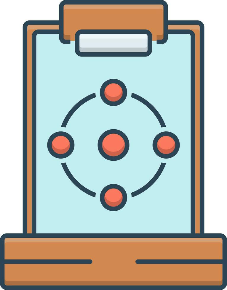 color icon for plan vector