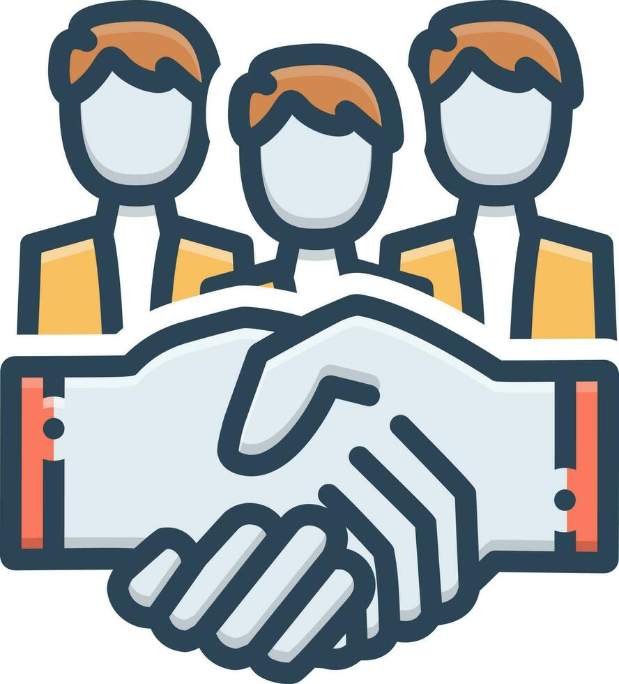 color icon for partnership vector
