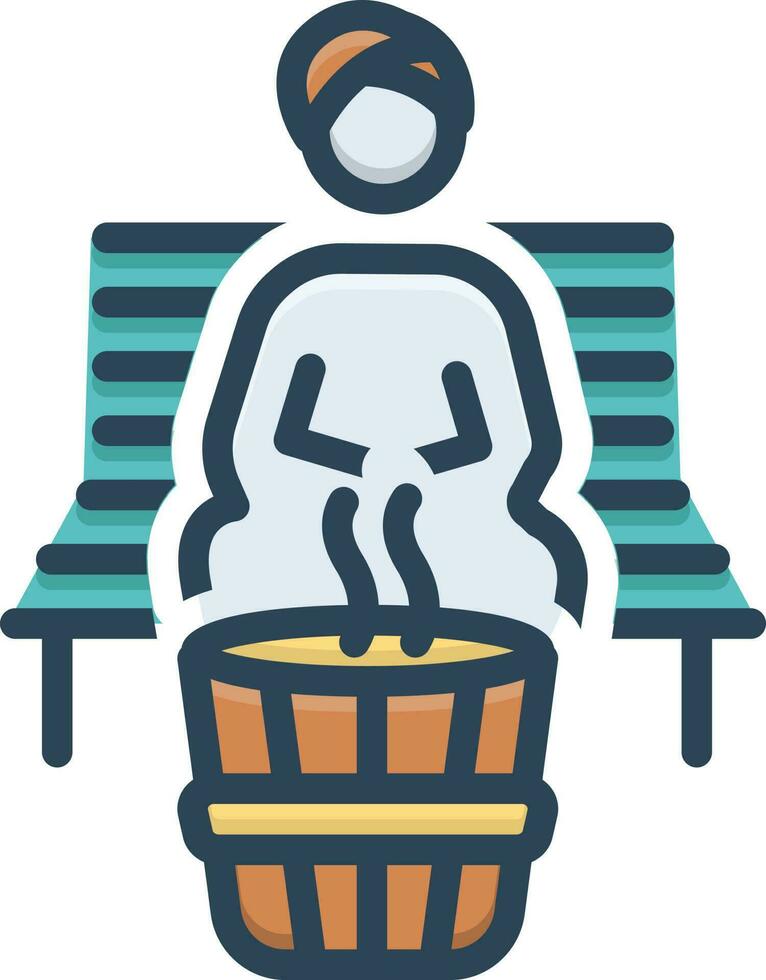 color icon for sauna vector
