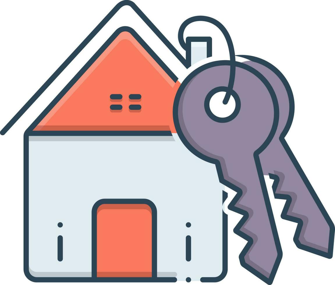 color icon for home loan vector