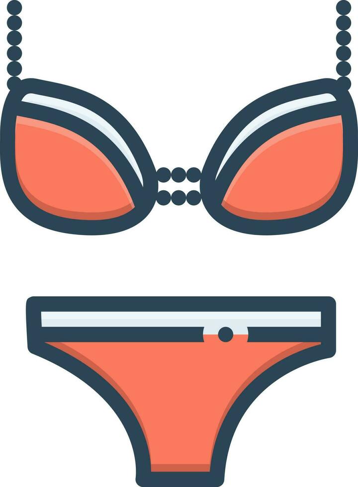 color icon for lingerie vector