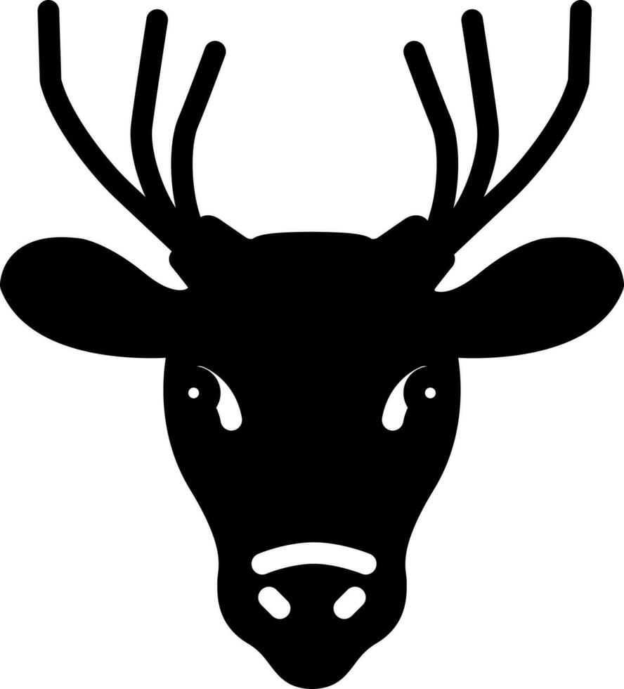 solid icon for deer vector