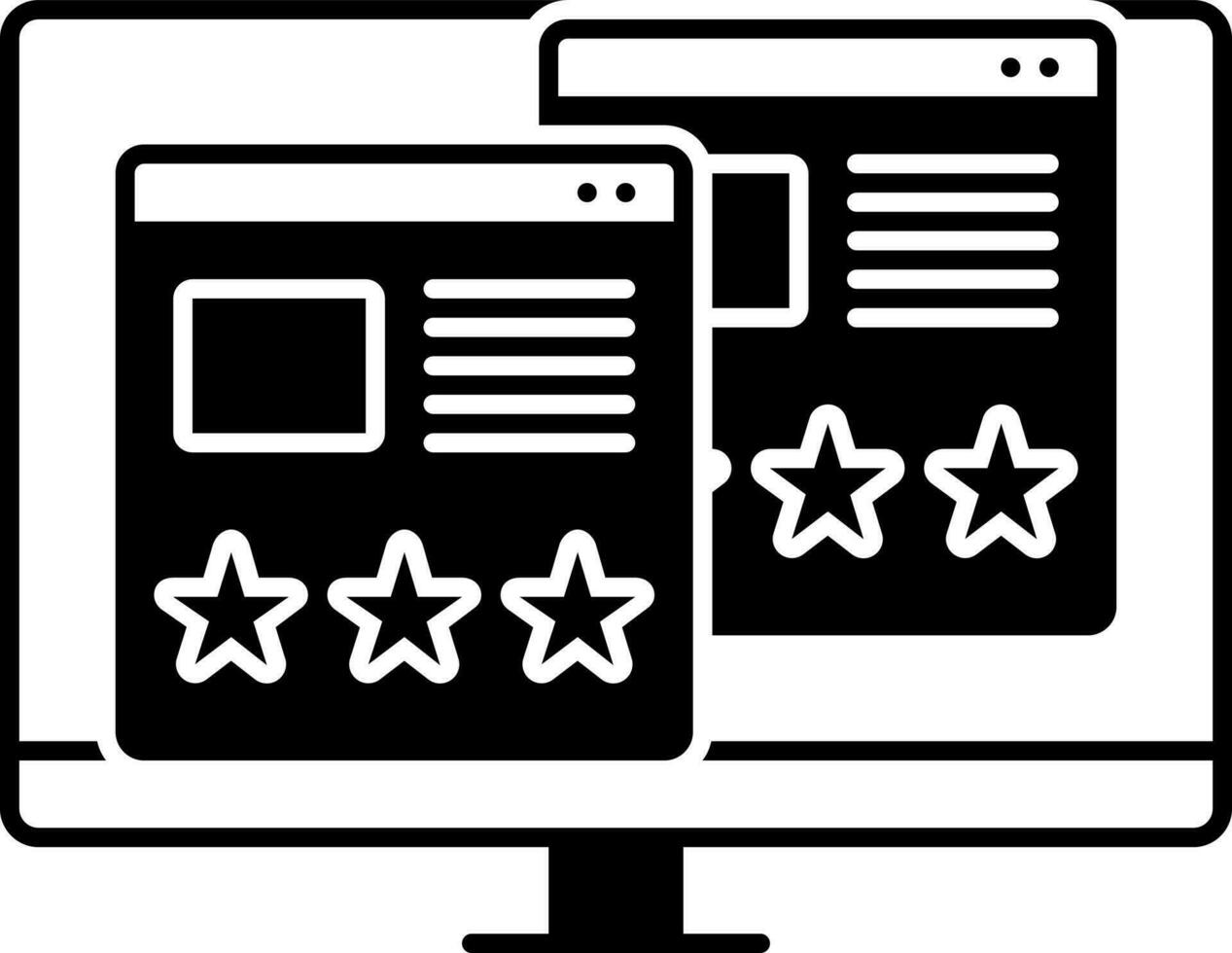 solid icon for usability evaluation vector