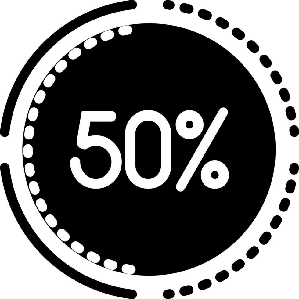 solid icon for percentage vector