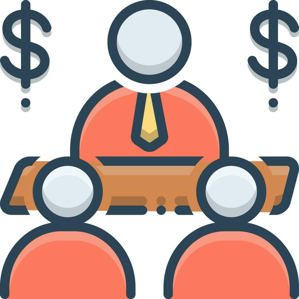 color icon for business plan vector