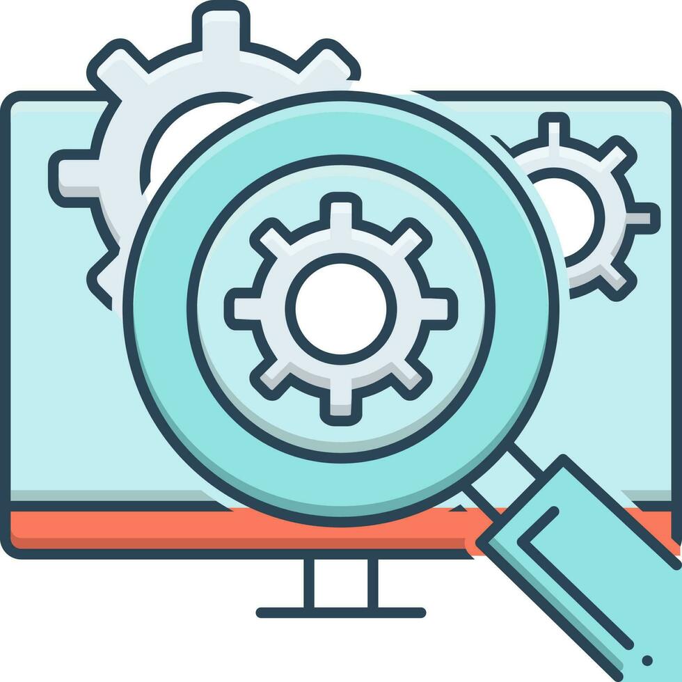 color icon for functional analysis vector