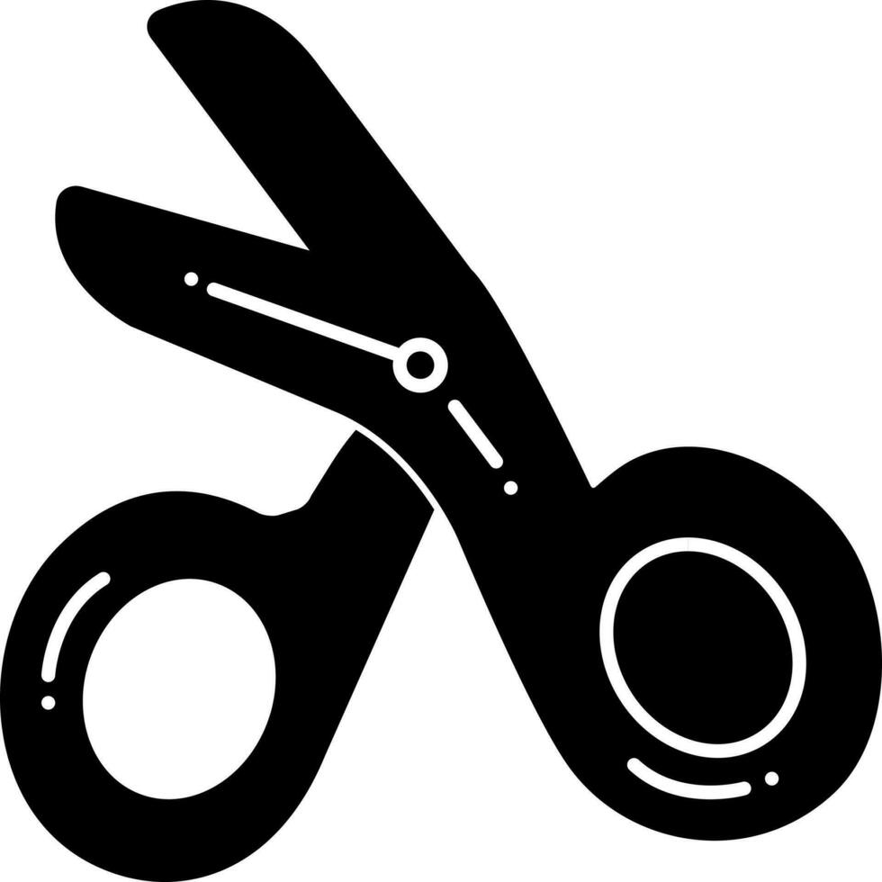 solid icon for shears vector
