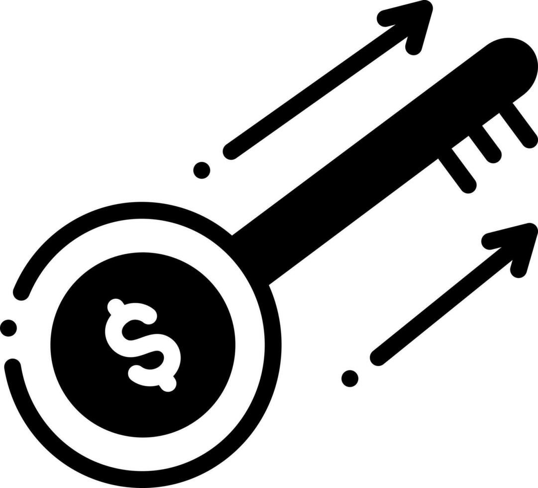 solid icon for key to success vector